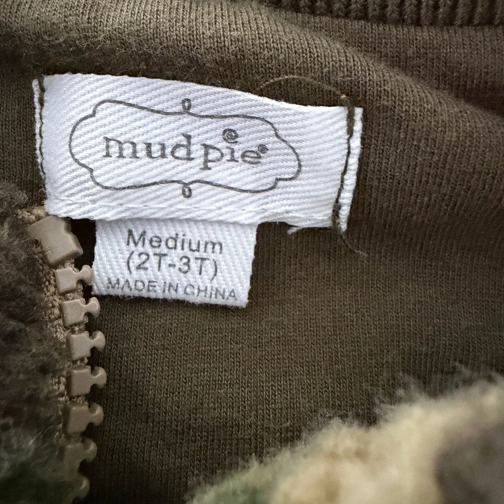 Toddler Mud Pie Green Camo Vest M (2T-3T)